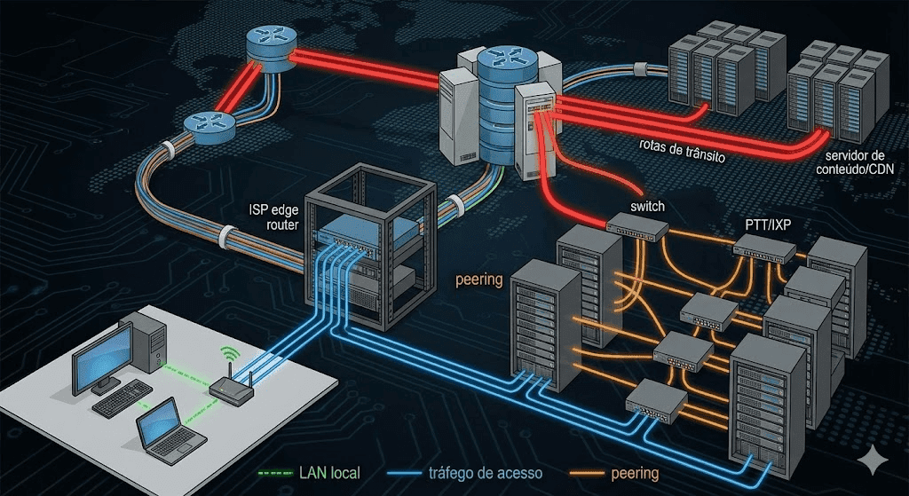 Como a Internet Realmente Funciona: Do PC ao Servidor
